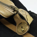 GUCCI GG Canvas Boston Bag Black Gold Auth 169500-13