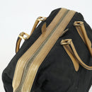 GUCCI GG Canvas Boston Bag Black Gold Auth 169500-5