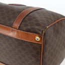 CELINE Macadam Canvas Hand Bag PVC Beige Gold Auth 169502-10