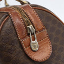 CELINE Macadam Canvas Hand Bag PVC Beige Gold Auth 169502-14