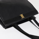 Salvatore Ferragamo Tote Bag Leather Black Gold Auth 169503-6