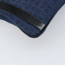 BVLGARI Logo Mania Shoulder Bag Canvas Blue Silver Auth 169505-18