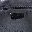 BVLGARI Logo Mania Shoulder Bag Canvas Blue Silver Auth 169505-19