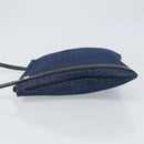 BVLGARI Logo Mania Shoulder Bag Canvas Blue Silver Auth 169505-4