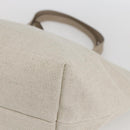 Salvatore Ferragamo Hand Bag Canvas Beige Gold Auth 169508-9
