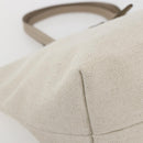 Salvatore Ferragamo Hand Bag Canvas Beige Gold Auth 169508-14