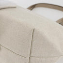 Salvatore Ferragamo Hand Bag Canvas Beige Gold Auth 169508-15