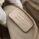 Salvatore Ferragamo Hand Bag Canvas Beige Gold Auth 169508-12