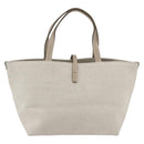 Salvatore Ferragamo Hand Bag Canvas Beige Gold Auth 169508-2