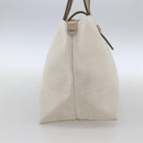 Salvatore Ferragamo Hand Bag Canvas Beige Gold Auth 169508-3