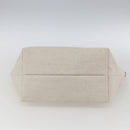 Salvatore Ferragamo Hand Bag Canvas Beige Gold Auth 169508-5