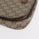 GUCCI GG Plus Supreme Shoulder Bag PVC Beige Gold Auth 169512-9