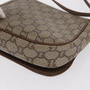 GUCCI GG Plus Supreme Shoulder Bag PVC Beige Gold Auth 169512-16