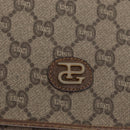 GUCCI GG Plus Supreme Shoulder Bag PVC Beige Gold Auth 169512-17