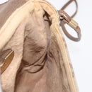 GUCCI GG Plus Supreme Shoulder Bag PVC Beige Gold Auth 169512-18
