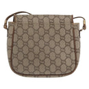 GUCCI GG Plus Supreme Shoulder Bag PVC Beige Gold Auth 169512-2