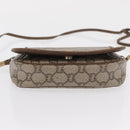 GUCCI GG Plus Supreme Shoulder Bag PVC Beige Gold Auth 169512-5