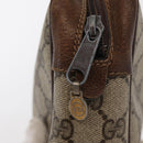 GUCCI GG Canvas Web Sherry Line Clutch Bag Beige 37-014-3553 Auth 169513-12