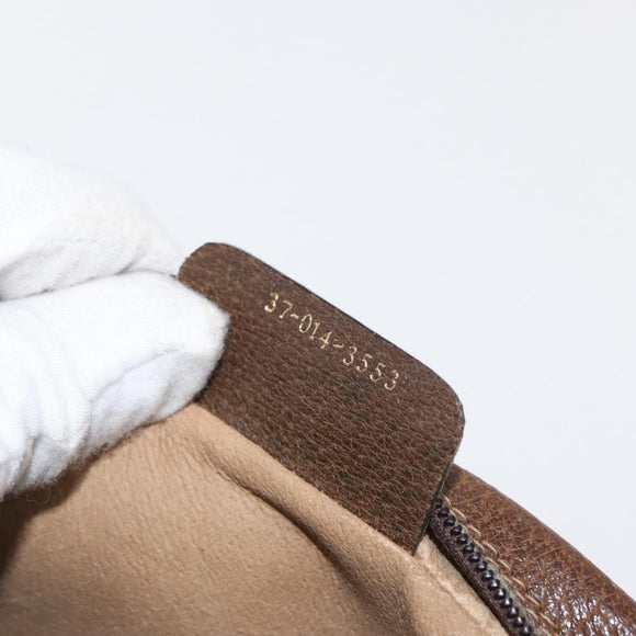 GUCCI GG Canvas Web Sherry Line Clutch Bag Beige 37-014-3553 Auth 169513