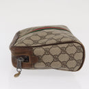 GUCCI GG Canvas Web Sherry Line Clutch Bag Beige 37-014-3553 Auth 169513-5