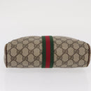 GUCCI GG Canvas Web Sherry Line Clutch Bag Beige 37-014-3553 Auth 169513-7