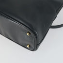 GUCCI Bamboo Hand Bag Leather 2way Black Gold 000 2122 0290 Auth 169514-9