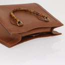 GUCCI Bamboo Hand Bag Leather Brown Gold 002 123 0260 Auth 169515-6