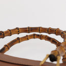 GUCCI Bamboo Hand Bag Leather Brown Gold 002 123 0260 Auth 169515-8
