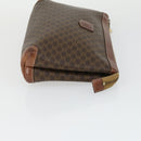 CELINE Macadam Canvas Clutch Bag PVC Leather 3 Set Brown Auth 169517-10