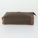 CELINE Macadam Canvas Clutch Bag PVC Leather 3 Set Brown Auth 169517-12