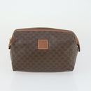 CELINE Macadam Canvas Clutch Bag PVC Leather 3 Set Brown Auth 169517-14