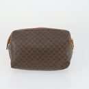 CELINE Macadam Canvas Clutch Bag PVC Leather 3 Set Brown Auth 169517-15