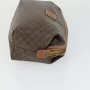 CELINE Macadam Canvas Clutch Bag PVC Leather 3 Set Brown Auth 169517-16