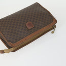 CELINE Macadam Canvas Clutch Bag PVC Leather 3 Set Brown Auth 169517-5