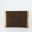 GUCCI Sherry Line Clutch Bag Suede Canvas 2 Set Navy Brown Auth 169518-3
