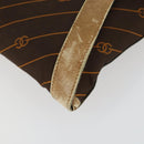 GUCCI Sherry Line Clutch Bag Suede Canvas 2 Set Navy Brown Auth 169518-7