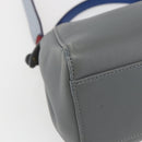 FENDI Peek A Boo Mini Hand Bag Leather 2way Gray Gold Auth 169542-16