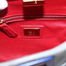 FENDI Peek A Boo Mini Hand Bag Leather 2way Gray Gold Auth 169542-20