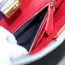 FENDI Peek A Boo Mini Hand Bag Leather 2way Gray Gold Auth 169542-24