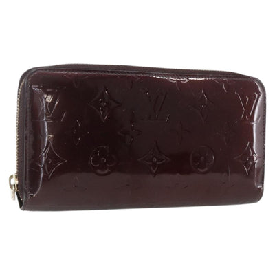 LOUIS VUITTON Monogram Vernis Zippy Long Wallet Amarante M93522 LV Auth 169544