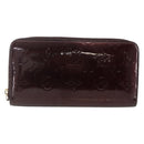 LOUIS VUITTON Monogram Vernis Zippy Long Wallet Amarante M93522 LV Auth 169544-13