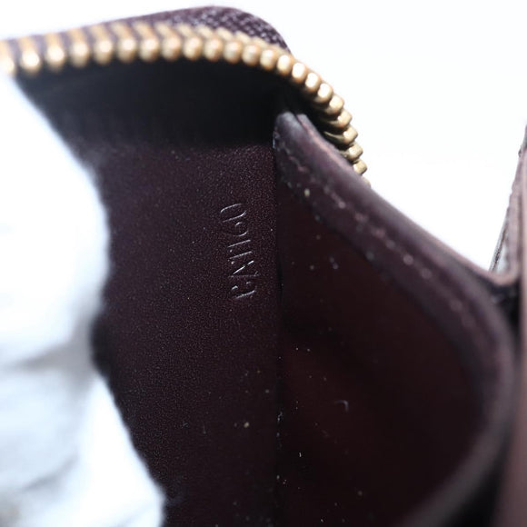 LOUIS VUITTON Monogram Vernis Zippy Long Wallet Amarante M93522 LV Auth 169544