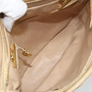 CHANEL Chain Matelasse Shoulder Bag Leather Beige Gold CC Auth 169546-16