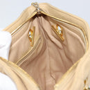 CHANEL Chain Matelasse Shoulder Bag Leather Beige Gold CC Auth 169546-17