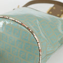 FENDI Zucchino Canvas Mamma Baguette Bag Coated Canvas Gold green Auth 169553A-9