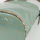 FENDI Zucchino Canvas Mamma Baguette Bag Coated Canvas Gold green Auth 169553A-15