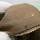 FENDI Zucchino Canvas Mamma Baguette Bag Coated Canvas Gold green Auth 169553A-12