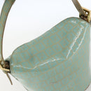 FENDI Zucchino Canvas Mamma Baguette Bag Coated Canvas Gold green Auth 169553A-6