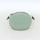 FENDI Zucchino Canvas Mamma Baguette Bag Coated Canvas Gold green Auth 169553A-5