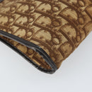 Christian Dior Trotter Canvas Shoulder Bag Beige Gold Auth 169555-11